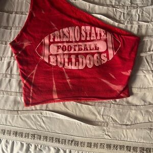 Red Fresno State Bulldogs Crop Top